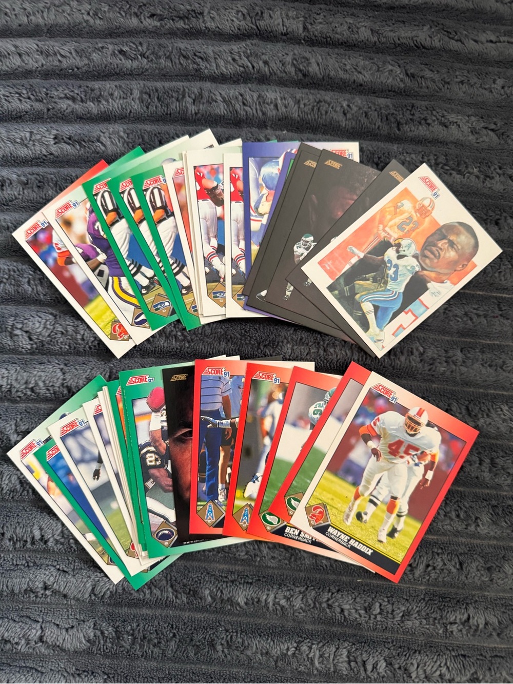 Vintage NFL Score ‘91 Bulk Lot Football Cards - 33 Cards EXCELLENT CONDITION